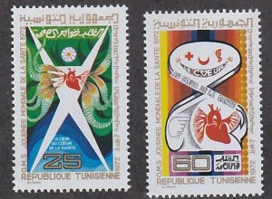 Tunisia # 576-577, World Health Day, Mint NH,