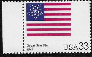 US #3403m  MNH The Stars and Stripes. Great Star Flag, 1837  Great Stamp.