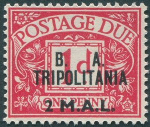 British Occupation of Tripolitania 1950 2l on 1d carmine Postage Due SGTD7 MNH