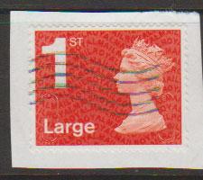 GB QE II Machin SG U2973 - 1st vermillion Large - date code MA13 - Source  B