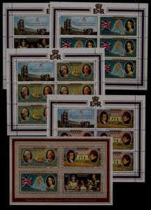 Aitutaki 148-51  5 MNH m/s Elizabeth II/Ships SCV20.50