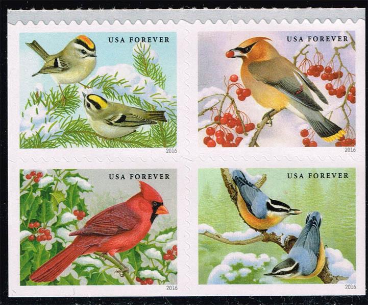 US #5129a Songbirds in Snow Block of 4; MNH (3.80)