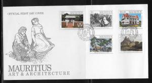 Mauritius 660-64 Architecture Unaddressed FDC