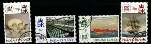 FALKLAND ISLANDS SG563/6 1988 LLOYDS OF LONDON USED