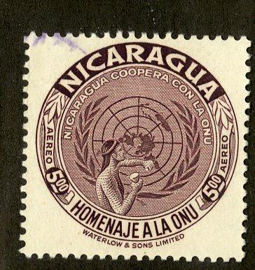 NICARAGUA C345 USED SCV $2.25 BIN $0.90 UN