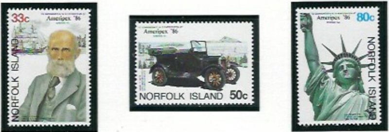 Norfolk Is 382-84 MNH Ameripex (fe4049)