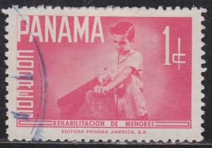 Panama RA48 Boy Sawing Wood 1961