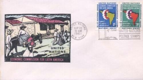 UN #93/94 ECONOMIC LATIN AMERICA - Overseas Mailer