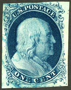 U.S. #7 USED BLUE CANCEL 