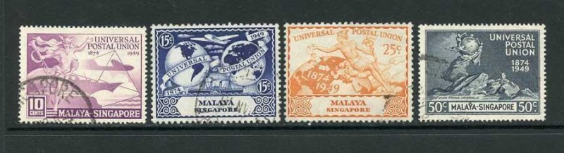 Singapore SG33/6 1949 UPU Set fine used Cat 11 pounds 