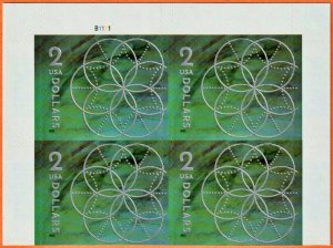 USA Sc. 5700 $2 Floral Geometry 2022 plate block MNH