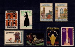 German Advertising Stamps - Syndetikon Glue, Lot of 8