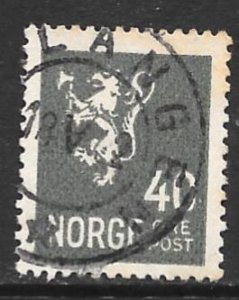 Norway 126: 40o Lion Rampant, used, F-VF