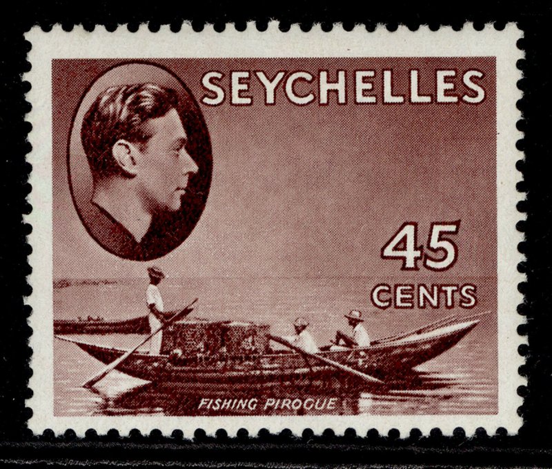 SEYCHELLES GVI SG143a, 45c purple-brown, M MINT. 