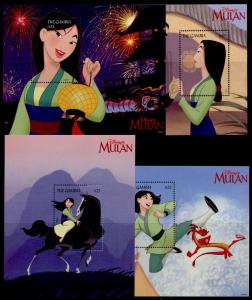 Gambia 2045-8 MNH Disney, Mulan