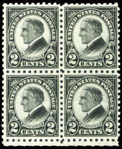 612, Mint VF NH 2¢ Block of Four Stamps CV $130.00 *-* Stuart Katz