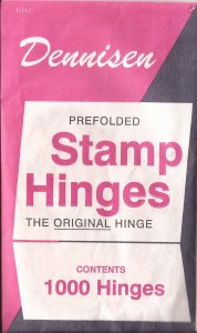 3 packages of Dennisen Stamp Hinges (1000 per package)