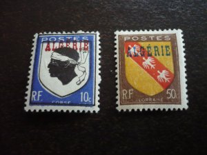 Stamps - Algeria - Scott# 208-209 - Mint Hinged Set of 2 Stamps