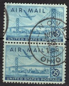 U.S. #C36 pair NOVA OHIO good for calendar