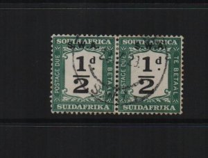South West Africa 1928 SGd42 used pair