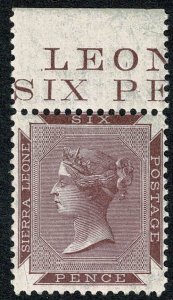 GB 1890 6d brown purple. Unmounted mint. SG 36