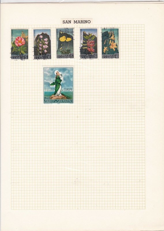 san marino stamps page ref 17045 