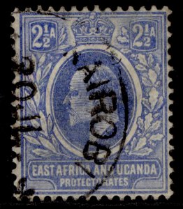 EAST AFRICA and UGANDA EDVII SG4, 2½a blue, FINE USED. Cat £60.