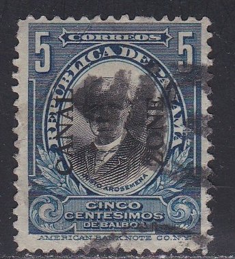 Canal Zone # 28, Arosemeno, Used, 1/3 Cat.