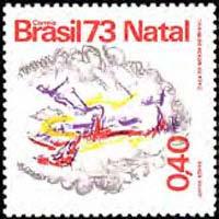BRAZIL 1973 - Scott# 1321 Christmas Set of 1 NH