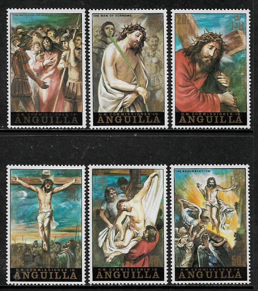 Anguilla #168-73 MNH Set - Easter Paintings