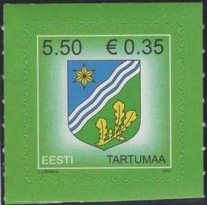 Estonia 2007 MNH Sc 573 5.50k Tartumaa County Arms