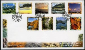 New Zealand 1345-1353,FDC.Michel 1502-1510. Scenic Views,1996.Landscapes.