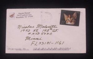 C) 2002. UNITED STATES. INTERNAL MAIL.  CAT STAMPS. XF