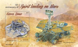 Sierra Leone 2019 MNH Space Stamps Rover Spirit Landing on Mars 15th Ann 1v S/S