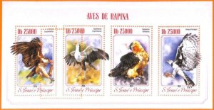 A6595 - SAO TOME & PRINCIPE, Error 2014, MISSPERF MINIATURE SHEET: Birds of Prey