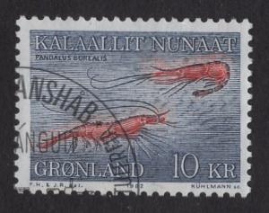 Greenland  #136  1981 used marine life   10k  pandalus