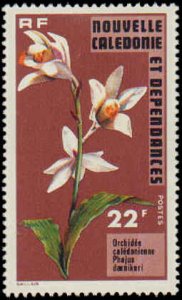 New Caledonia #408-409, Incomplete Set(2), W/O Airmail, 1975, Flowers, Hinged