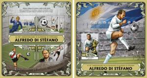 Alfredo Di Stefano Football Italy Soccer Sports Niger MNH stamp set 2 sheets