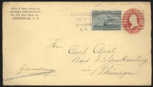 USA 1893 Columbian Cover Bad Blankenburg Thueringen Germany 112100