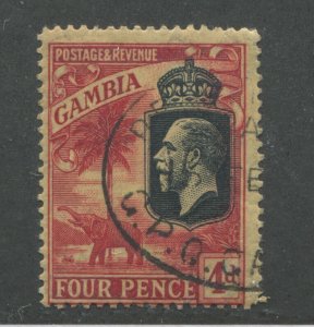 Gambia KGV 1927 4d used