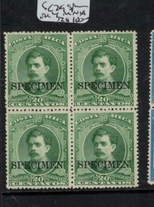 Costa Rica SC 29 Specimen Block of 4 MNH (3eyi) 