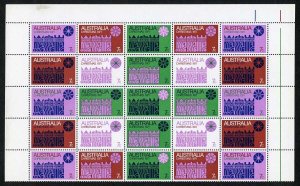 Australia  SG498a Christmas block of 25 U/M