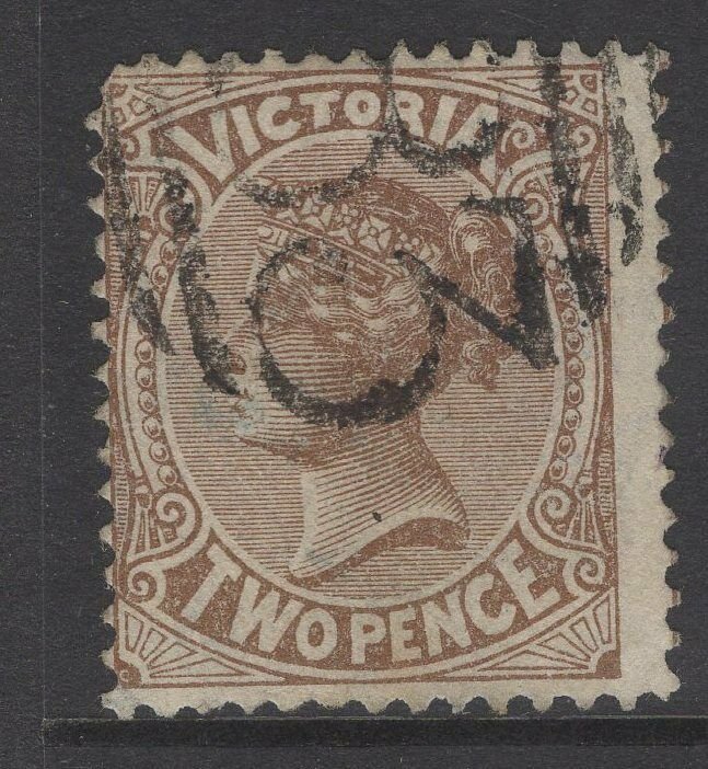 VICTORIA SG202a 1881 2d SEPIA-BROWN USED