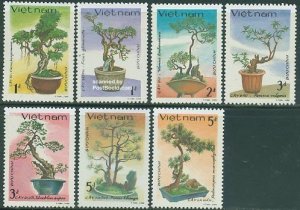 Vietnam 1986, Bonsai trees 7v, MNH