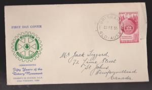 AUSTRALIA Scott # 278 On FDC Rotary International Unknown Thermal Cachet