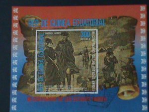 ​EQUARTORIAL GUINEA-1975-BICENTENARY OF AMERICAN REVOLUTION -CTO IMPERF S/S VF