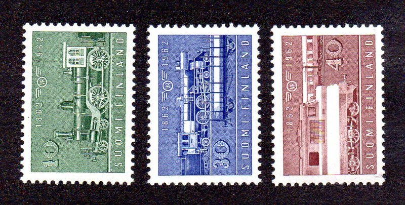 Finland 388-390 MH cv $12.00 Trains