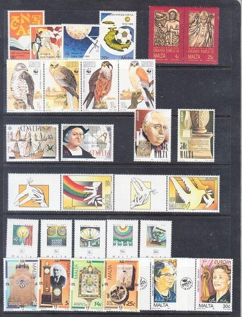 Malta Scott 751 // 887 Mint NH sets (Catalog Value $42.70)