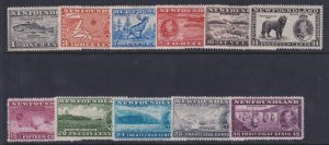 Newfoundland, Scott 233-243 (SG 257-267), MLH/HR