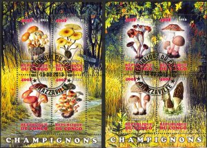 {g053} Congo 2013 Mushrooms 2 sheets Used / CTO Cinderella